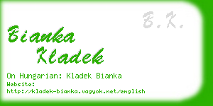 bianka kladek business card